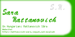 sara mattanovich business card